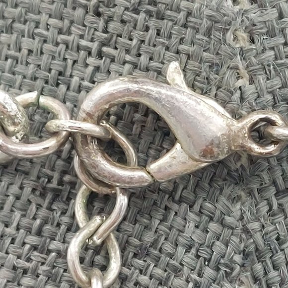 Vintage Necklace Chunky Bib Mother of Pearl and Metal Circle Charms Boho Rope Ch - Picture 8 of 9